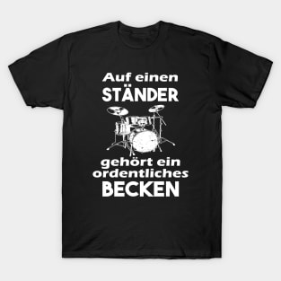 Schlagzeug Becken lustiges Schlagzeuger Geschenk T-Shirt